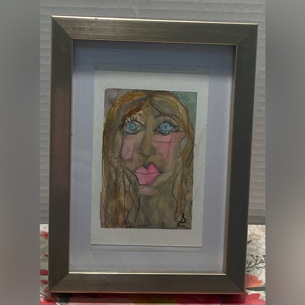 “The Woman In Me” Original watercolour Painting in frame